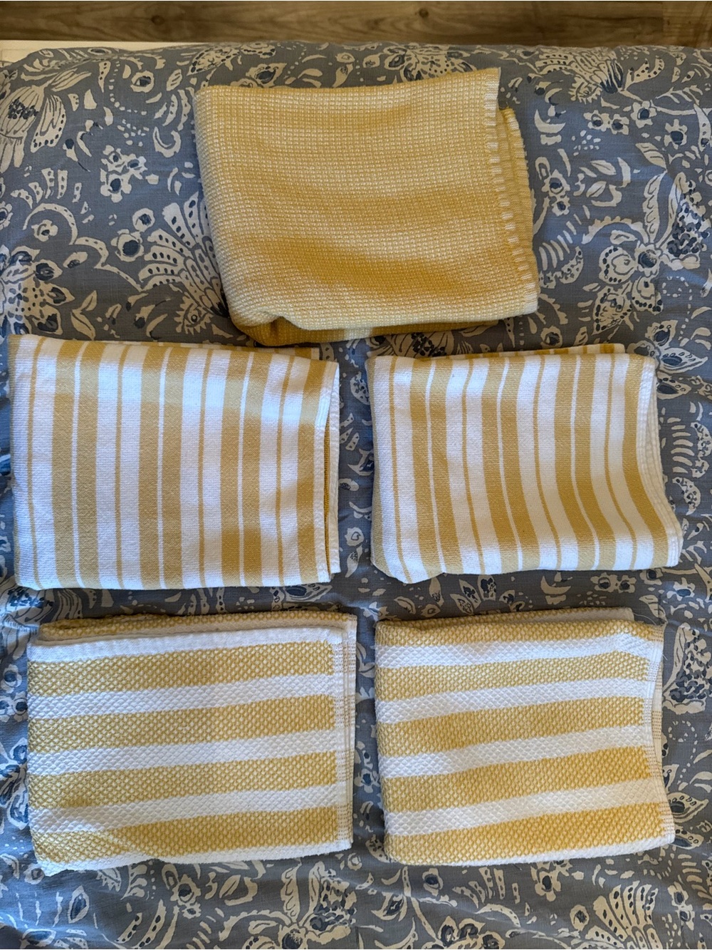 Target Yellow and White Striped Kitchen Towel Set